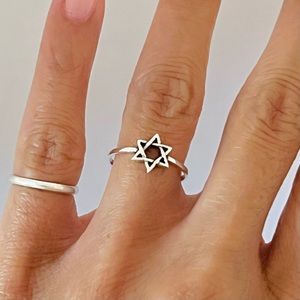Sterling silver Star of David ring, silver Star of David ring, Jewish star ring